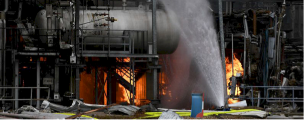 Use of foam for firefighting in tank farms of the oil and petrochemical industry Use of foam for firefighting in tank farms of the oil and petrochemical industry